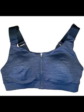 Outdoor Voices Black Mesh Support Sports Bra Zipper Size Small Cup C